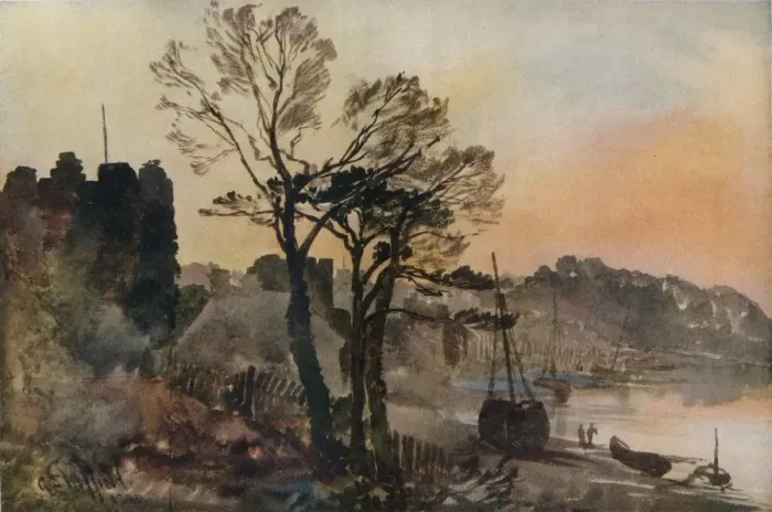 Framed Print : Conway Bay, 1880. Artist: George Sheffield Framed Print : Conway Bay, 1880. Artist: George Sheffield