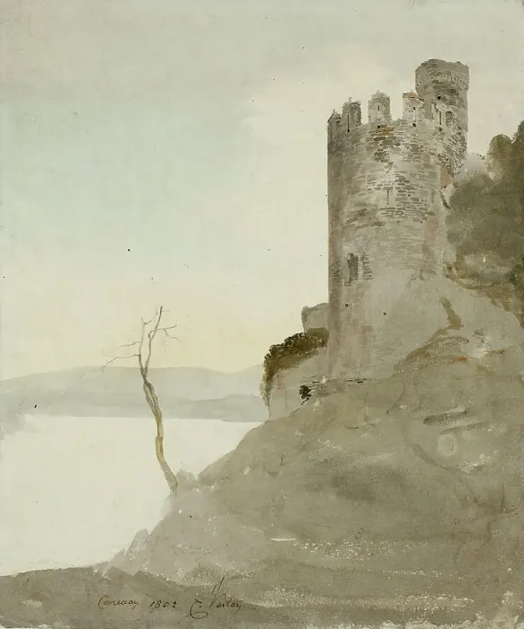 Framed Print : Conway Castle, 1802. Creator: Cornelius Varley Framed Print : Conway Castle, 1802. Creator: Cornelius Varley