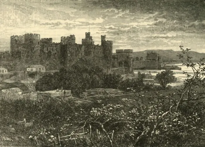 Framed Print : Conway Castle, from the Road to Llanrwst, 1898. Creator: Unknown Framed Print : Conway Castle, from the Road to Llanrwst, 1898. Creator: Unknown