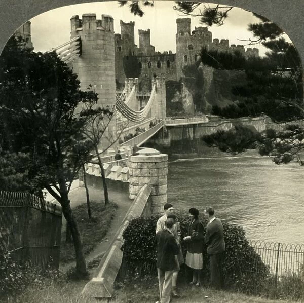 Conway Castle, a Strong and Noble Medieval Fortress, Conway, Wales, c1930s. Creator: Unknown