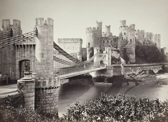 Framed Print : Conway Castle & Suspension Bridge From The Island (687), Printed c.1860. Creator: Francis Bedford. Conway Castle & Suspension Bridge From The Island (687), Printed c.1860. Creator: Francis Bedford Framed Print : Conway Castle & Suspension Bridge From The Island (687), Printed c.1860. Creator: Francis Bedford. Conway Castle & Suspension Bridge From The Island (687), Printed c.1860. Creator: Francis Bedford