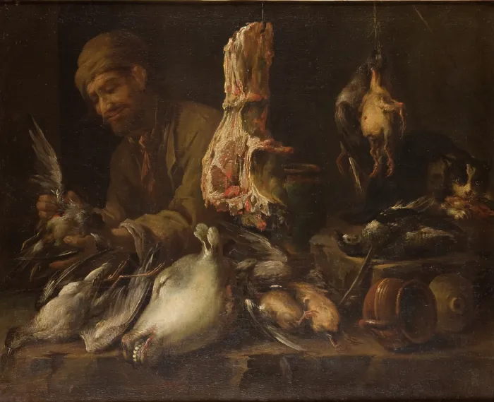 Framed Print : Cook in a Pantry, 1st half of 17th century Creator: Giacomo Legi Framed Print : Cook in a Pantry, 1st half of 17th century Creator: Giacomo Legi