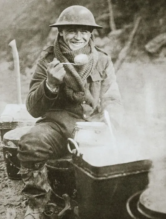 Framed Print : The cook saves a large one for himself, Somme campaign, France, World War I, 1916 Framed Print : The cook saves a large one for himself, Somme campaign, France, World War I, 1916