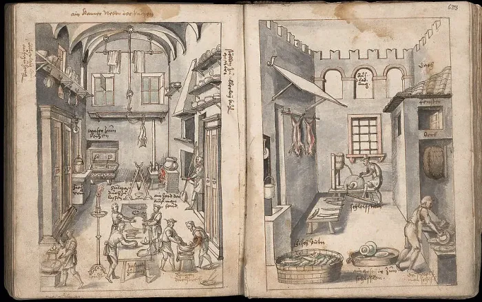 Framed Print : Cookbook Opera, 1570. Artist: Scappi, Bartolomeo (c. 1500-1577) Framed Print : Cookbook Opera, 1570. Artist: Scappi, Bartolomeo (c. 1500-1577)