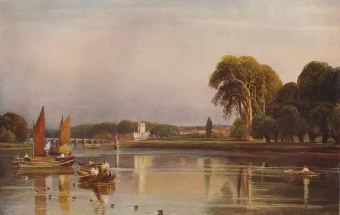 Framed Print : Cookham, c1804-1849, (1919). Artist: Peter de Wint Framed Print : Cookham, c1804-1849, (1919). Artist: Peter de Wint