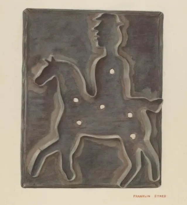Framed Print : Cookie Cutter, 1935 / 1942. Creator: Franklyn Syres Framed Print : Cookie Cutter, 1935 / 1942. Creator: Franklyn Syres