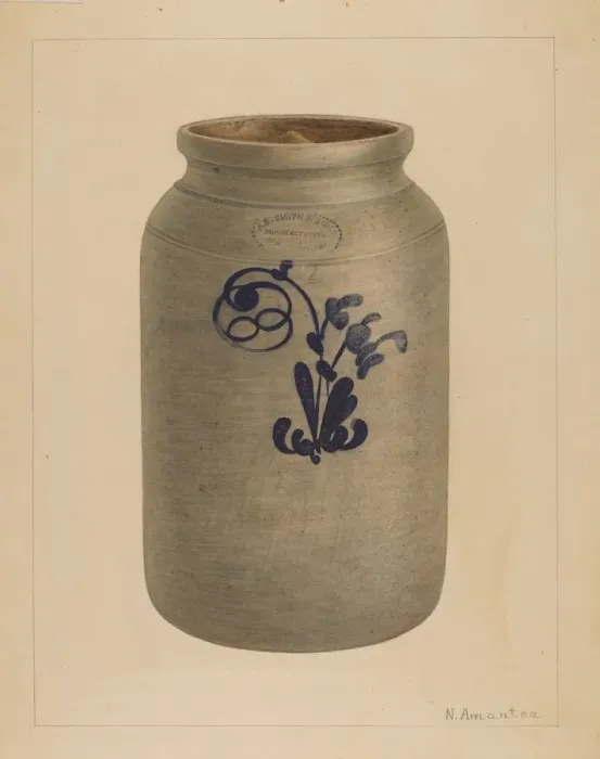 Framed Print : Cookie Jar with Cover, c. 1938. Creator: Nicholas Amantea Framed Print : Cookie Jar with Cover, c. 1938. Creator: Nicholas Amantea
