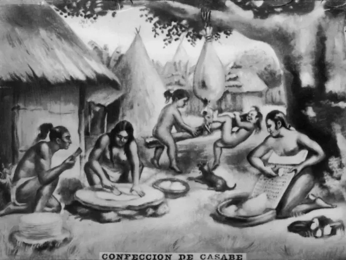 Framed Print : Cooking of Casabe, 1920s Framed Print : Cooking of Casabe, 1920s