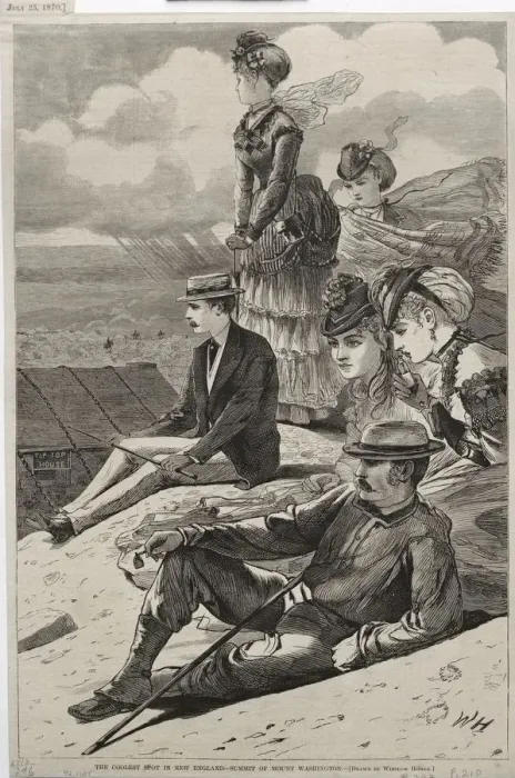 Framed Print : The Coolest Spot in New England - Summit of Mount Washington, 1870. Creator: Winslow Homer Framed Print : The Coolest Spot in New England - Summit of Mount Washington, 1870. Creator: Winslow Homer