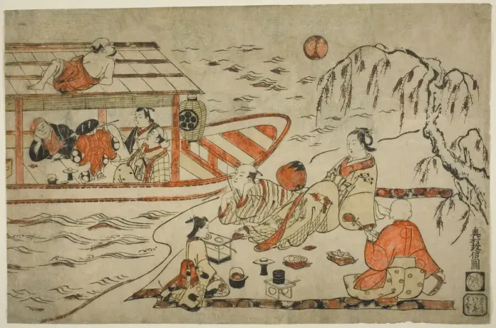 Framed Print : Cooling Off on a Summer Evening, c. 1715. Creator: Okumura Masanobu Framed Print : Cooling Off on a Summer Evening, c. 1715. Creator: Okumura Masanobu