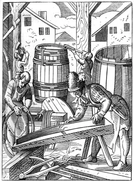 Framed Print : Cooper, 16th century (1849). Artist: Jost Amman Framed Print : Cooper, 16th century (1849). Artist: Jost Amman