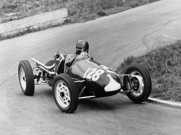 Framed Print : Cooper of T. Marsh at Prescott hill climb 1957. Creator: Unknown Framed Print : Cooper of T. Marsh at Prescott hill climb 1957. Creator: Unknown