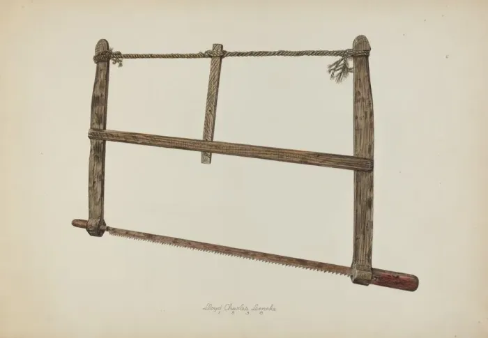 Framed Print : Coopersmith Saw, 1938. Creator: Lloyd Charles Lemcke