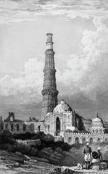 Cootub Minar, Delhi, 1834. Creator: Samuel Prout