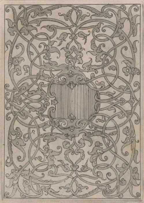 Framed Print : Copies after the Livre contenant passement de moresques (plate 6), 19th century (?) Framed Print : Copies after the Livre contenant passement de moresques (plate 6), 19th century (?)