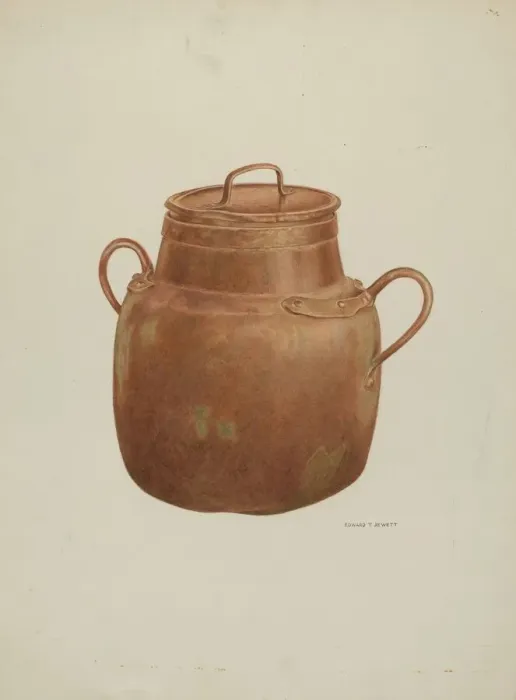 Framed Print : Copper Cauldron, 1937. Creator: Edward Jewett Framed Print : Copper Cauldron, 1937. Creator: Edward Jewett