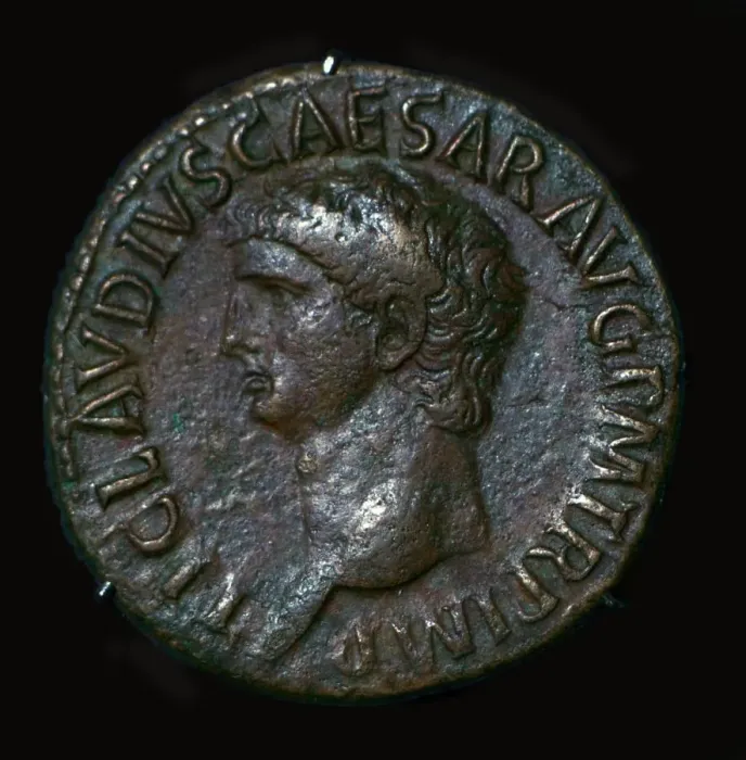 Framed Print : Copper As of Claudius, 1st century Framed Print : Copper As of Claudius, 1st century