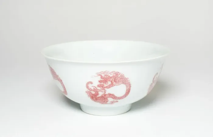 Framed Print : Copper-Red Dragon Bowl, Early 20th century. Creator: Unknown Framed Print : Copper-Red Dragon Bowl, Early 20th century. Creator: Unknown
