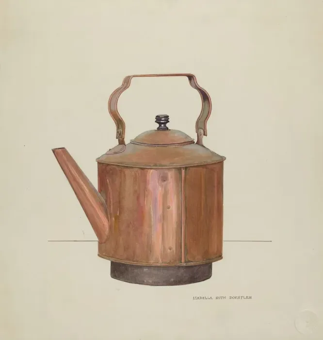 Framed Print : Copper Tea Kettle, 1935 / 1942. Creator: Isabella Ruth Doerfler Framed Print : Copper Tea Kettle, 1935 / 1942. Creator: Isabella Ruth Doerfler