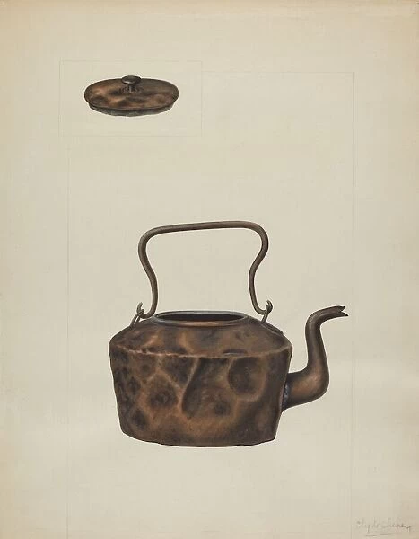 Copper Tea Kettle, 1935  /  1942. Creator: Clyde L. Cheney