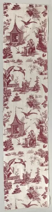 Framed Print : Copperplate-Printed Cotton, 1700s. Creator: Unknown Framed Print : Copperplate-Printed Cotton, 1700s. Creator: Unknown