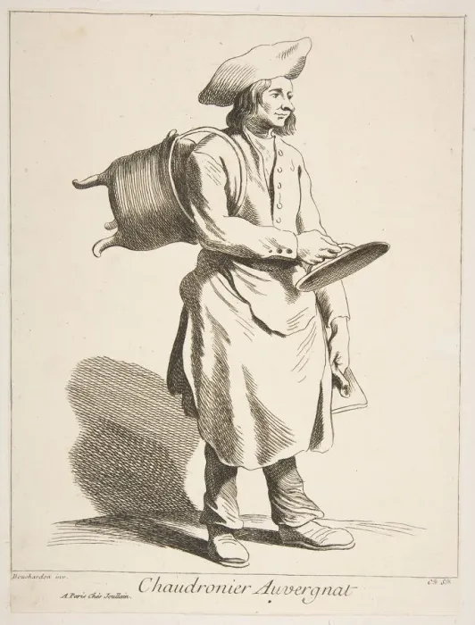 Framed Print : Coppersmith from Auvergne, 1737. Creator: Caylus, Anne-Claude-Philippe de Framed Print : Coppersmith from Auvergne, 1737. Creator: Caylus, Anne-Claude-Philippe de