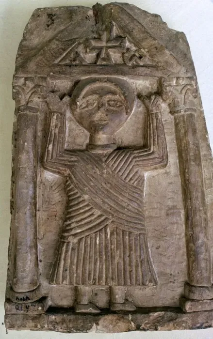 Framed Print : Coptic Funeral Stele, 3rd-4th century Framed Print : Coptic Funeral Stele, 3rd-4th century