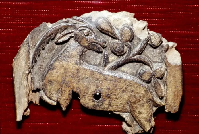 Framed Print : Coptic Woodcarving of Antelope, 5th century Framed Print : Coptic Woodcarving of Antelope, 5th century