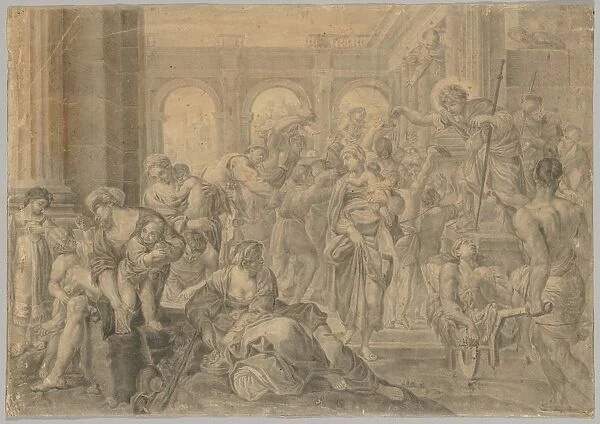 Copy of Annibale Carraccis St. Roch Giving Alms, 1595 or after. Creator: Unknown