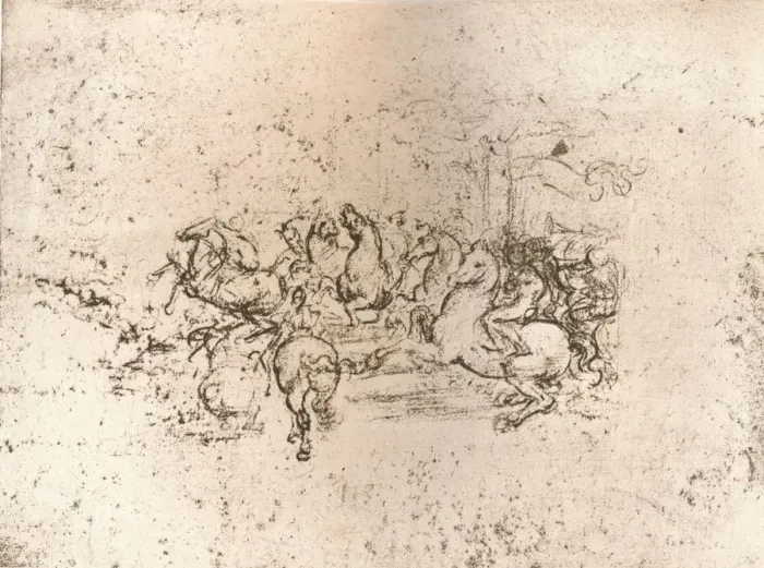 Framed Print : Copy of part of the cartoon of the Battle of Anghiari, c1505-c1523 (1883). Artist: Cesare da Sesto Framed Print : Copy of part of the cartoon of the Battle of Anghiari, c1505-c1523 (1883). Artist: Cesare da Sesto