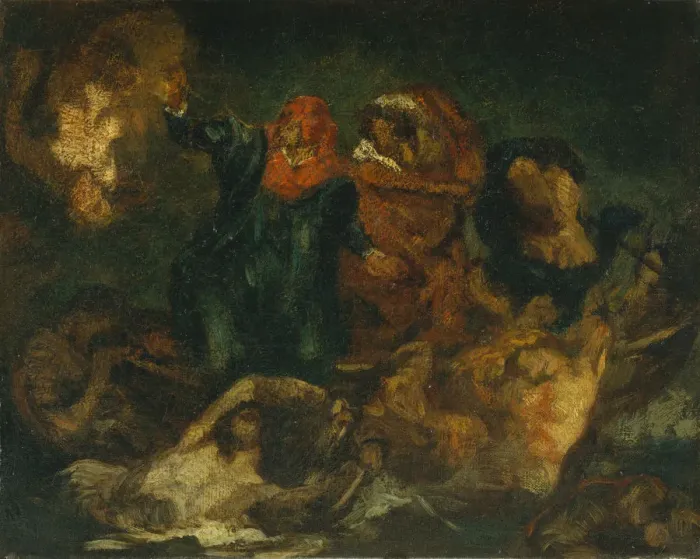 Framed Print : Copy after Delacroixs Bark of Dante, ca. 1859. Creator: Edouard Manet Framed Print : Copy after Delacroixs Bark of Dante, ca. 1859. Creator: Edouard Manet