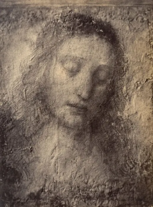 Framed Print : [Copy of the head of Christ from Leonardo da Vincis The Last Supper]