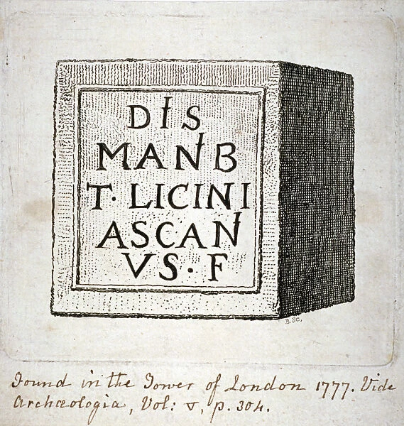 Copy of an inscription found in the Tower of London, 1777