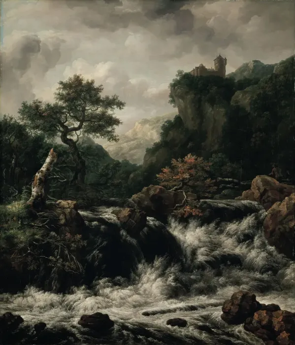 Framed Print : Copy of Landscape by J. Ruisdael, 1813. Creator: Johan Christian Dahl Framed Print : Copy of Landscape by J. Ruisdael, 1813. Creator: Johan Christian Dahl