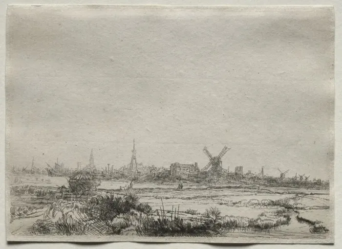 Framed Print : Copy of View of Amsterdam from the North West, 1700s. Creator: Unknown Framed Print : Copy of View of Amsterdam from the North West, 1700s. Creator: Unknown