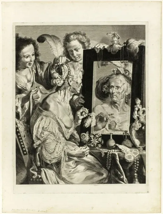 Framed Print : The Coquette, 1656 / 58. Creator: Jeremias Falck Framed Print : The Coquette, 1656 / 58. Creator: Jeremias Falck