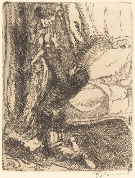 Framed Print : Coquette, 1900. Creator: Paul Albert Besnard Framed Print : Coquette, 1900. Creator: Paul Albert Besnard