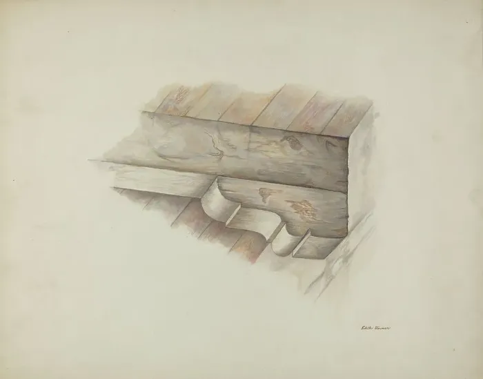 Framed Print : Corbel, 1939. Creator: Edith Towner Framed Print : Corbel, 1939. Creator: Edith Towner