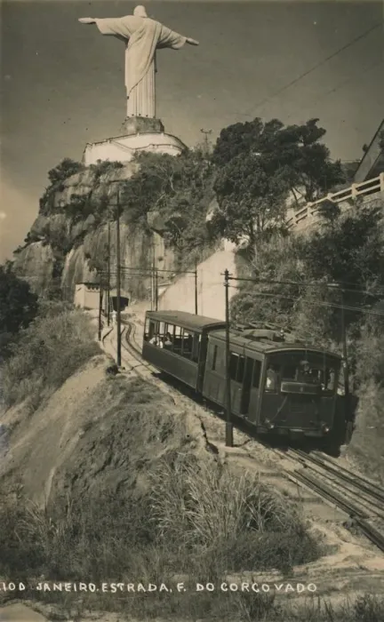 Framed Print : Corcovado Rack Railway, Rio de Janeiro, Brazil. Creator: Unknown
