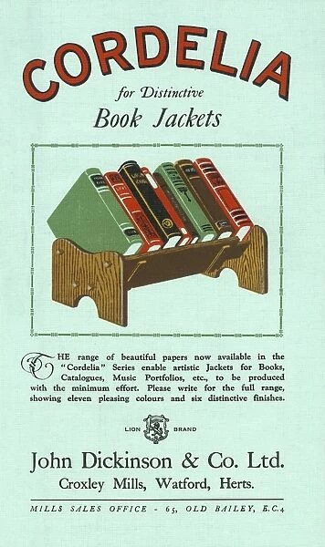Cordelia for Distinctive Book Jackets, 1928. Creator: Unknown