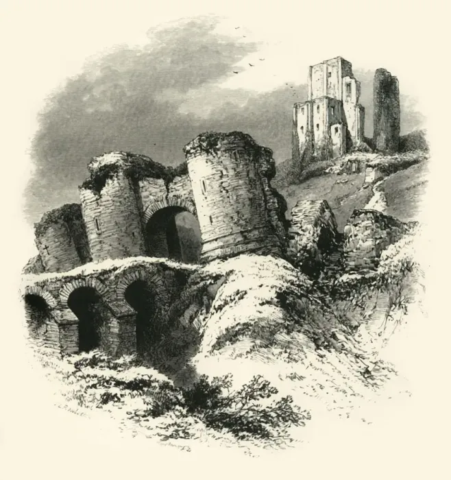 Framed Print : Corfe Castle, c1870 Framed Print : Corfe Castle, c1870