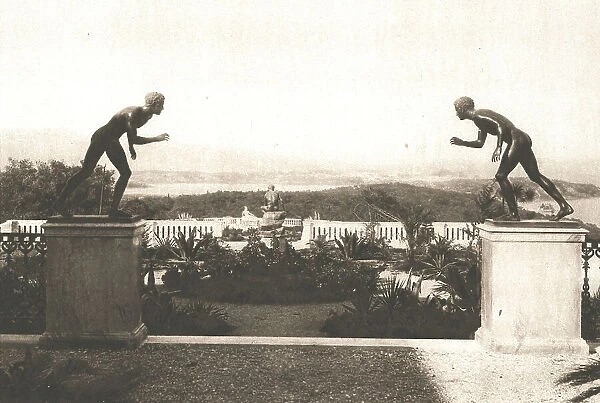 'Corfou et l'Achilleion; les jardins de l'Achilleion vus de la villa. 1916. Creator: B. Borri