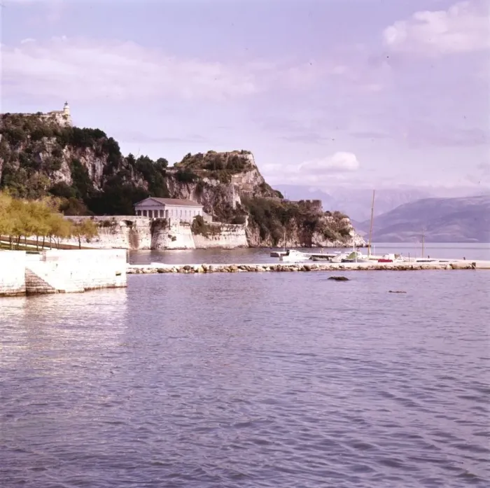 Framed Print : Corfu Town, view of Citadel, 20th century. Artist: CM Dixon Framed Print : Corfu Town, view of Citadel, 20th century. Artist: CM Dixon