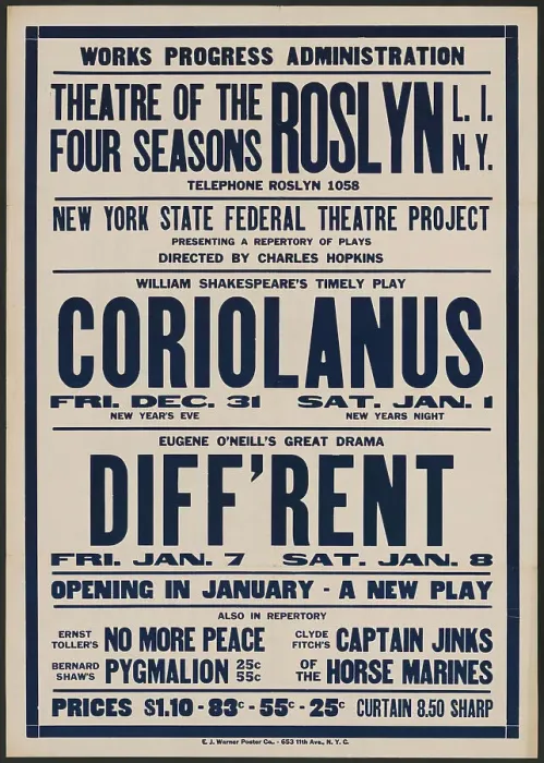Framed Print : Coriolanus, Roslyn, 1937. Creator: Unknown Framed Print : Coriolanus, Roslyn, 1937. Creator: Unknown