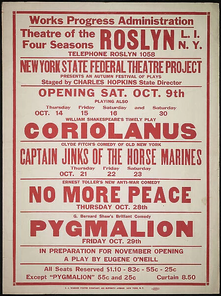 Coriolanus, Roslyn, NY, 1937. Creator: Unknown