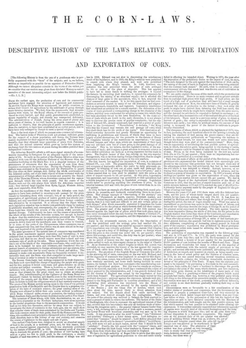 Framed Print : The Corn-Laws, 1845. Creator: Unknown Framed Print : The Corn-Laws, 1845. Creator: Unknown