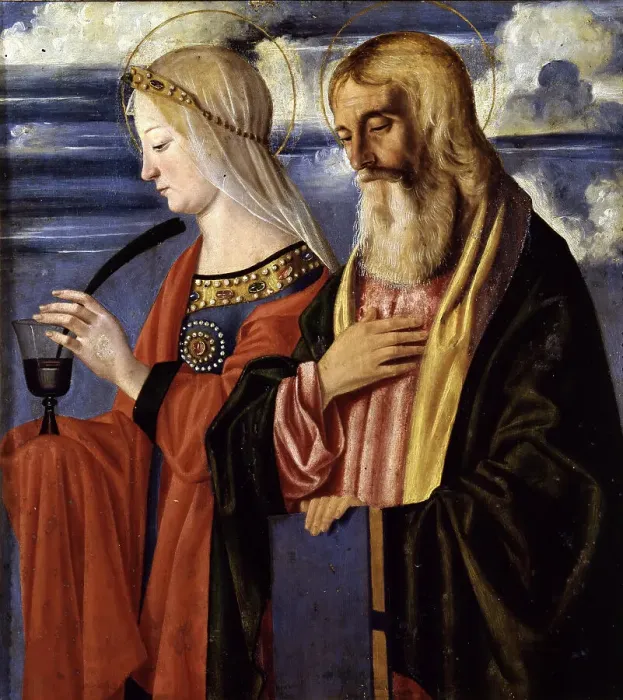 Framed Print : (From the Cornalba Polyptych), c. 1496. Creator: Caselli, Cristoforo (ca 1460-1521) Framed Print : (From the Cornalba Polyptych), c. 1496. Creator: Caselli, Cristoforo (ca 1460-1521)
