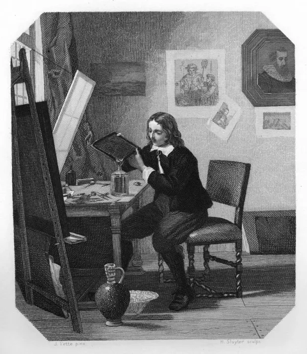 Framed Print : Cornelis Visscher, 17th century Dutch engraver, c1870. Artist: H Sluyter Framed Print : Cornelis Visscher, 17th century Dutch engraver, c1870. Artist: H Sluyter