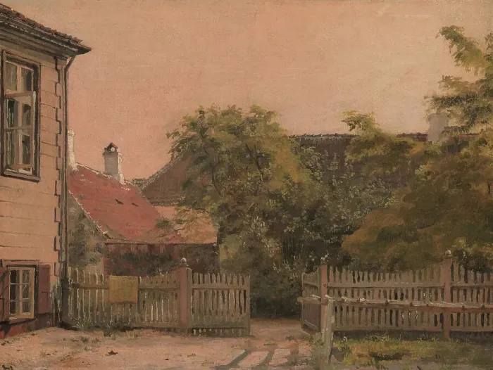 Framed Print : A Corner of the Artist´s Father's House, 1843-1847. Creator: Christen Kobke Framed Print : A Corner of the Artist´s Father's House, 1843-1847. Creator: Christen Kobke