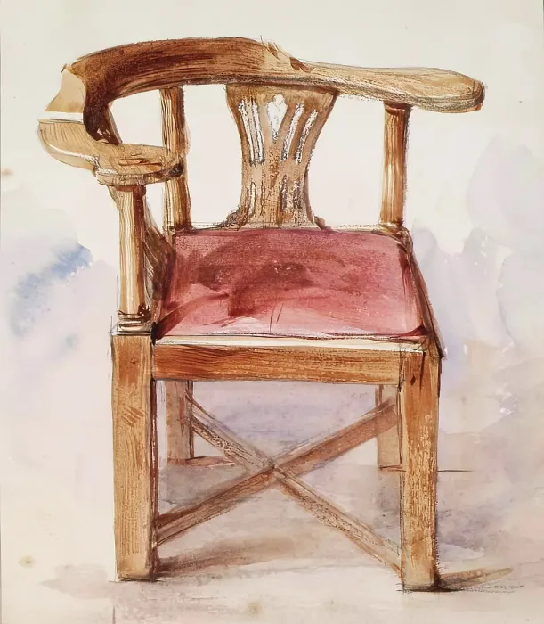 Framed Print : Corner Chair, c1837-1867. Creator: John Phillip Framed Print : Corner Chair, c1837-1867. Creator: John Phillip